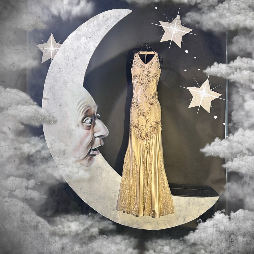 (Sold)Cache beaded dress